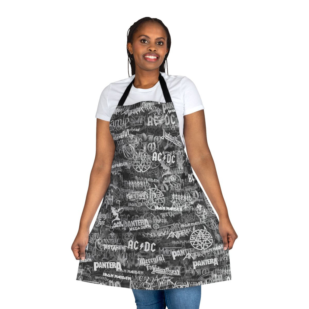 Heavy metal bands design printed on a high-quality apron