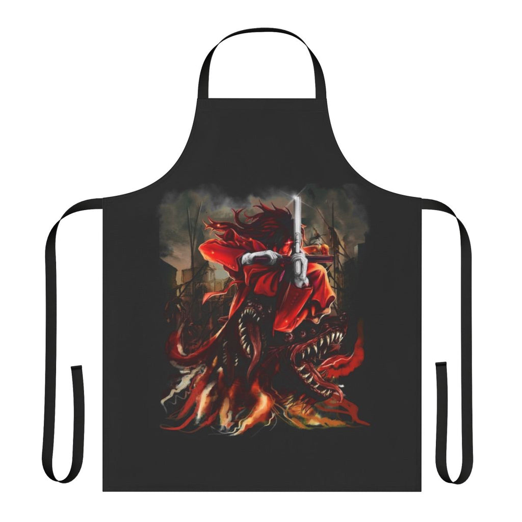 A high-quality apron featuring the iconic "The Bird of Hermes" design from the Hellsing anime/manga series.