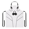 Hexagon-patterned apron featuring a science fiction and fantasy inspired design