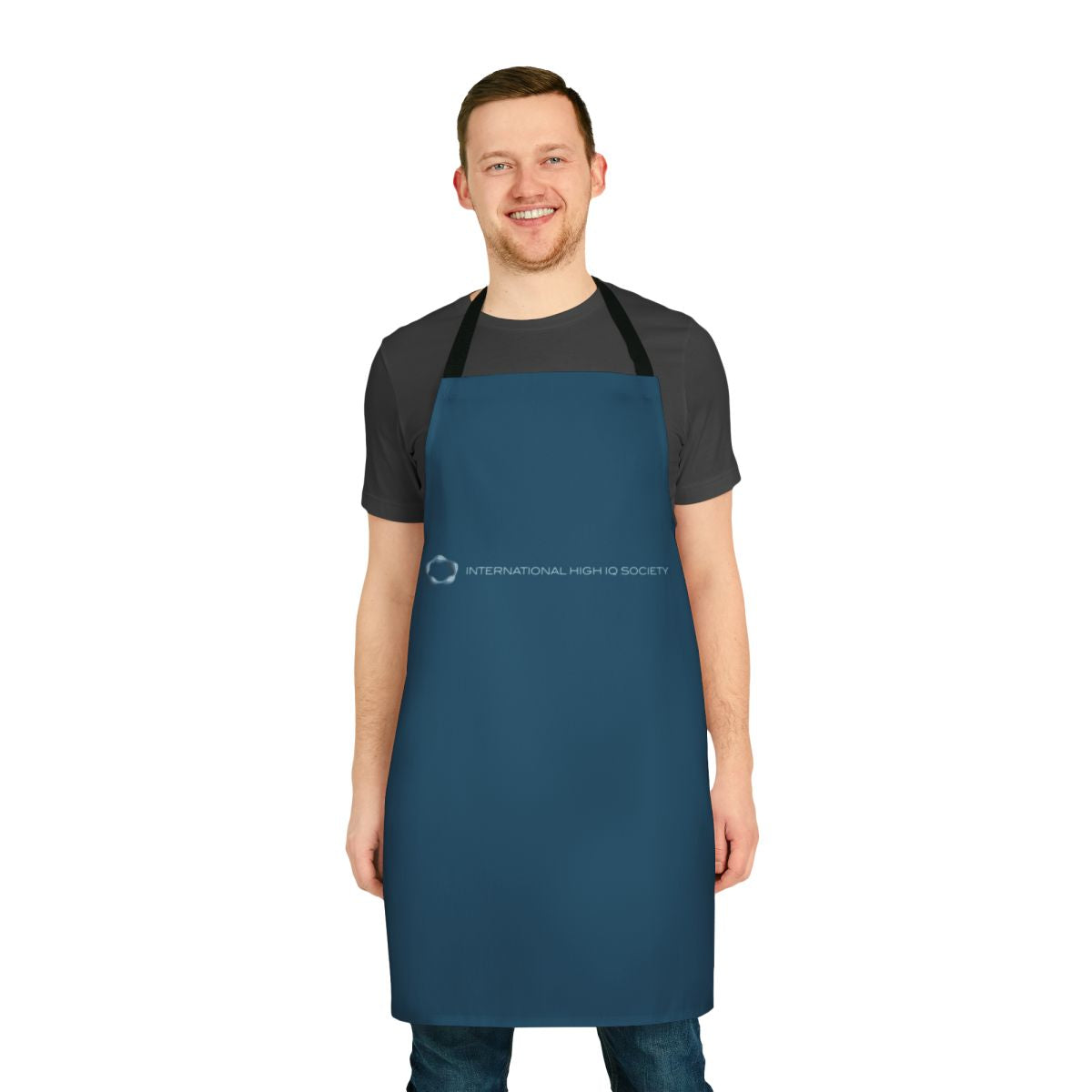 Apron featuring the International High IQ Society logo in blue