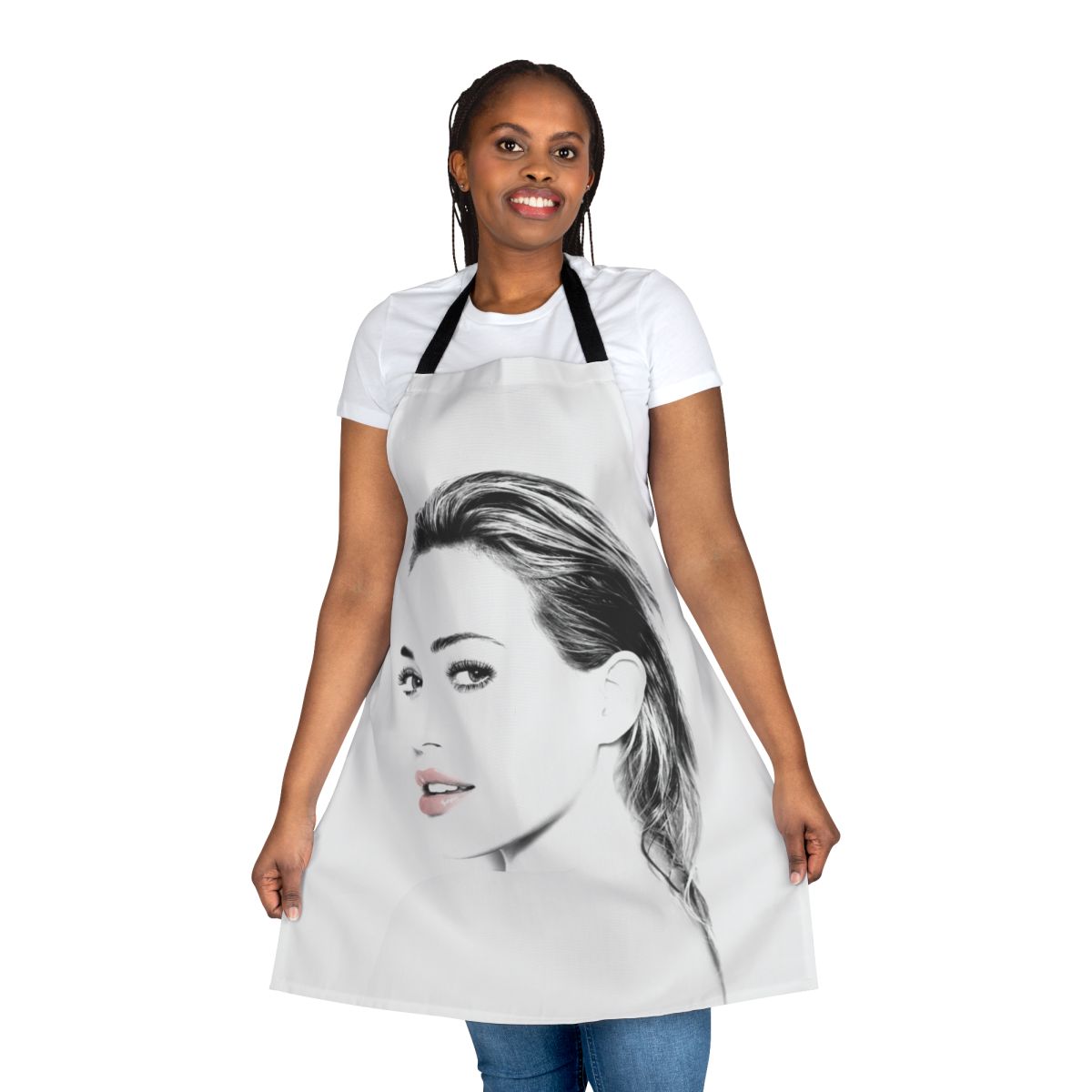 Hilary Duff-inspired apron with floral design