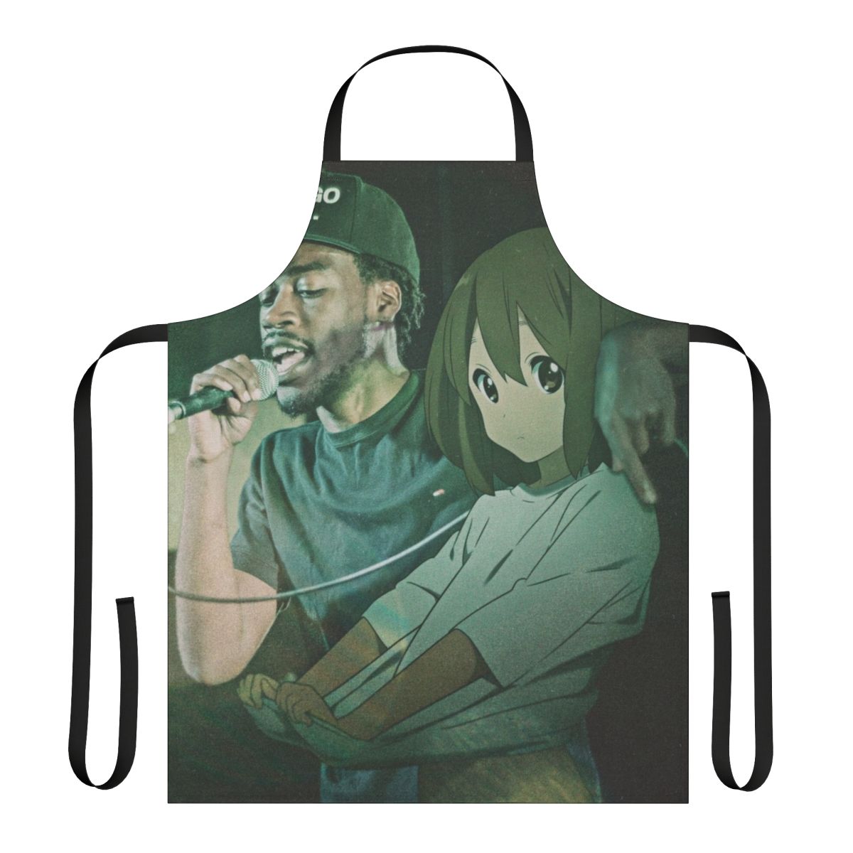 Hirasawa Yui inspired apron with colorful designs for anime enthusiasts