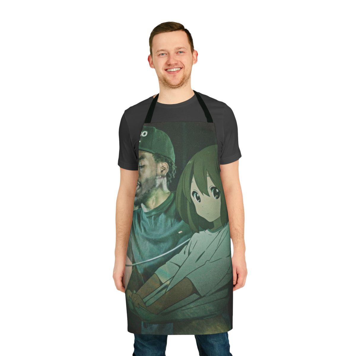 Hirasawa Yui inspired apron with colorful designs for anime enthusiasts