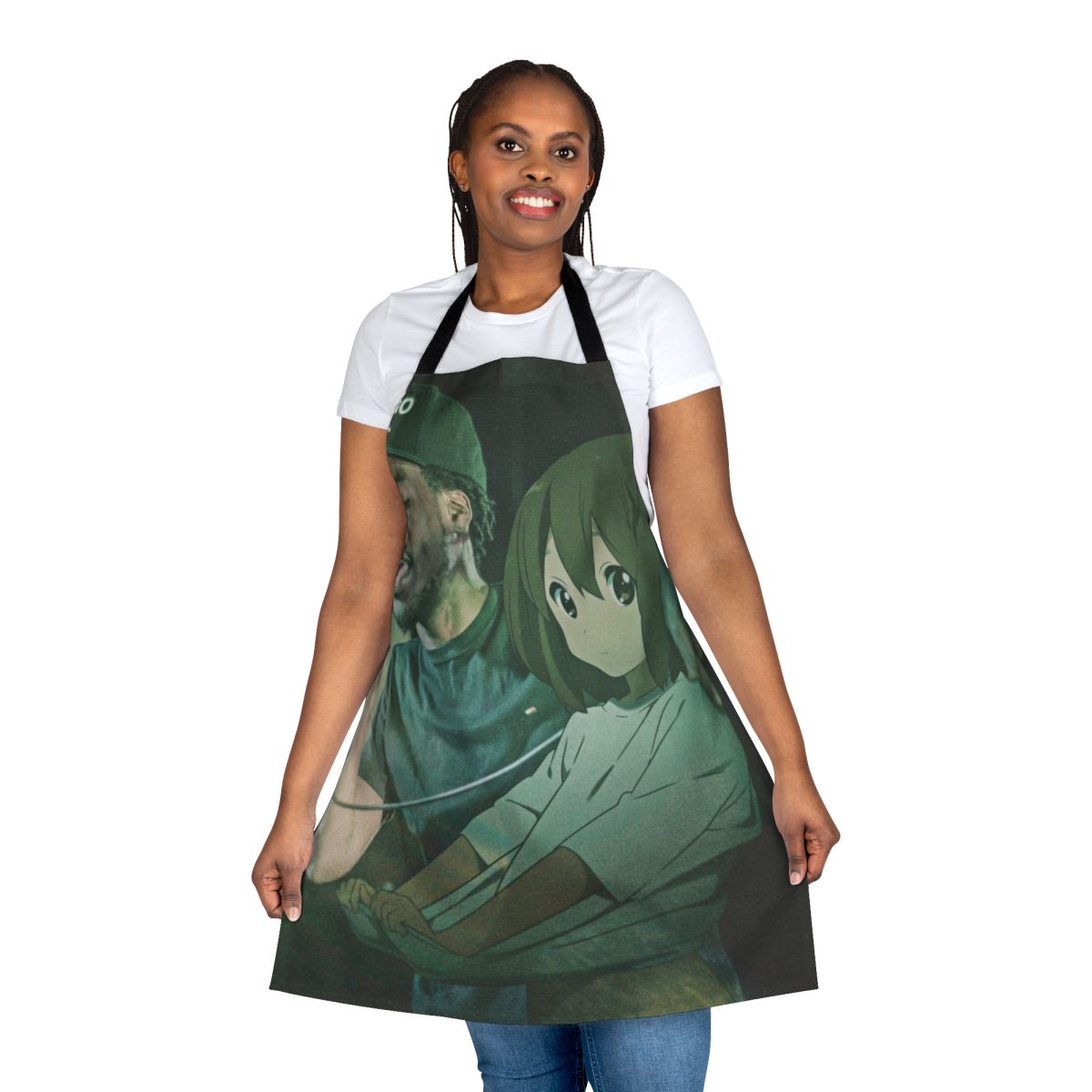Hirasawa Yui inspired apron with colorful designs for anime enthusiasts