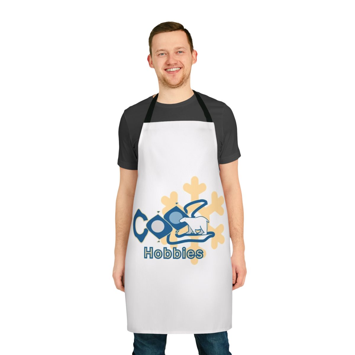 Hobbies apron featuring a variety of hobby-inspired designs for men and women