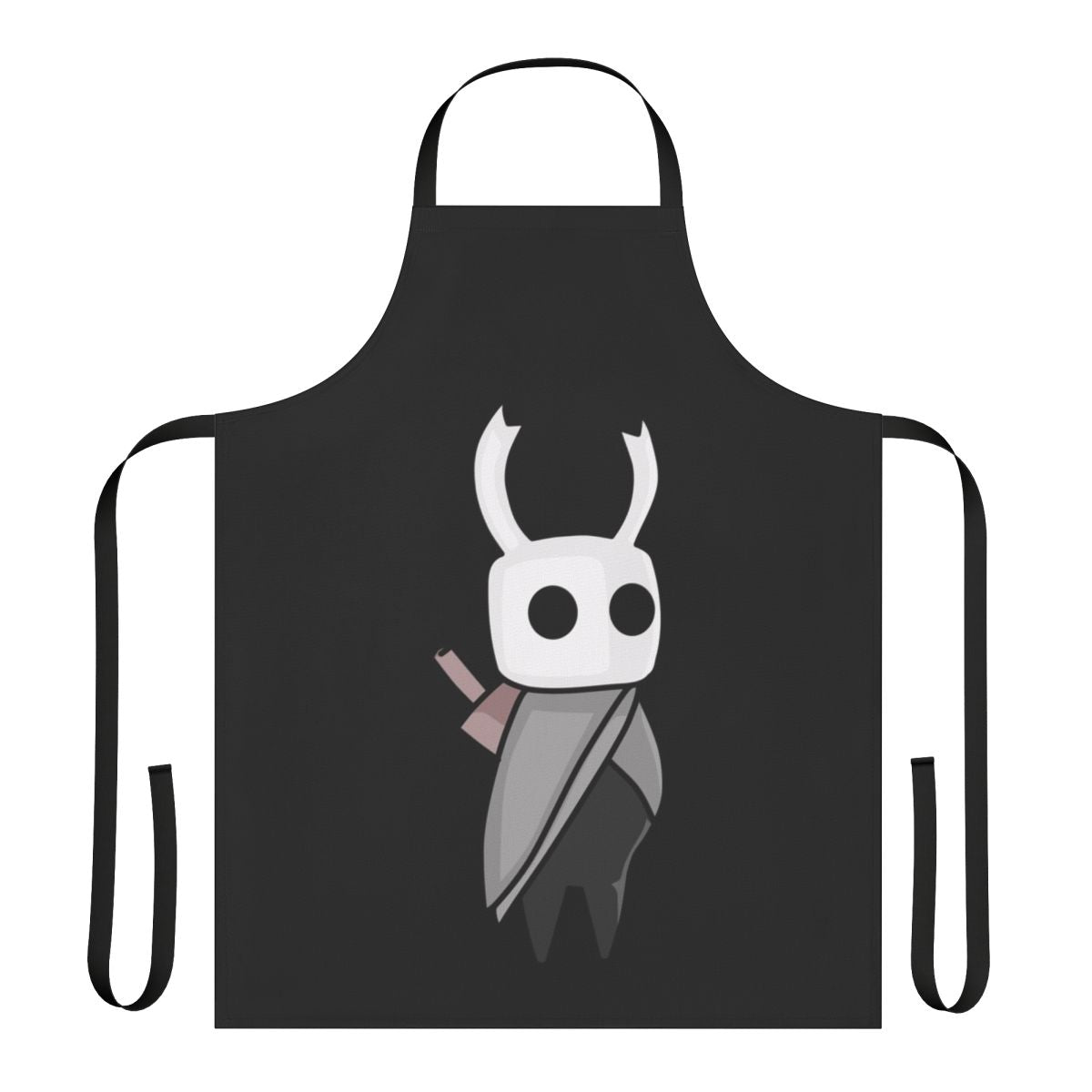 A high-quality apron featuring the iconic Hollow Knight character design.