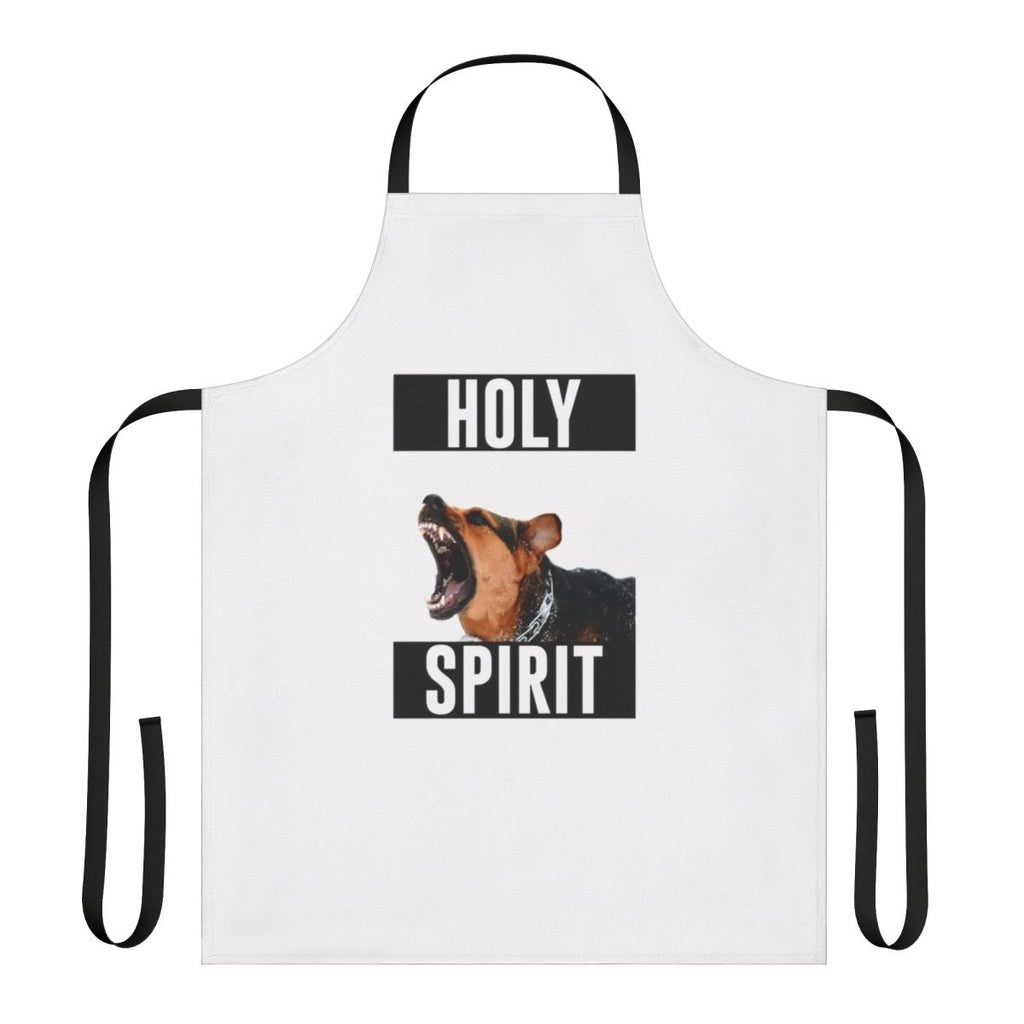 Vibrant apron with a holy spirit design, perfect for the kitchen