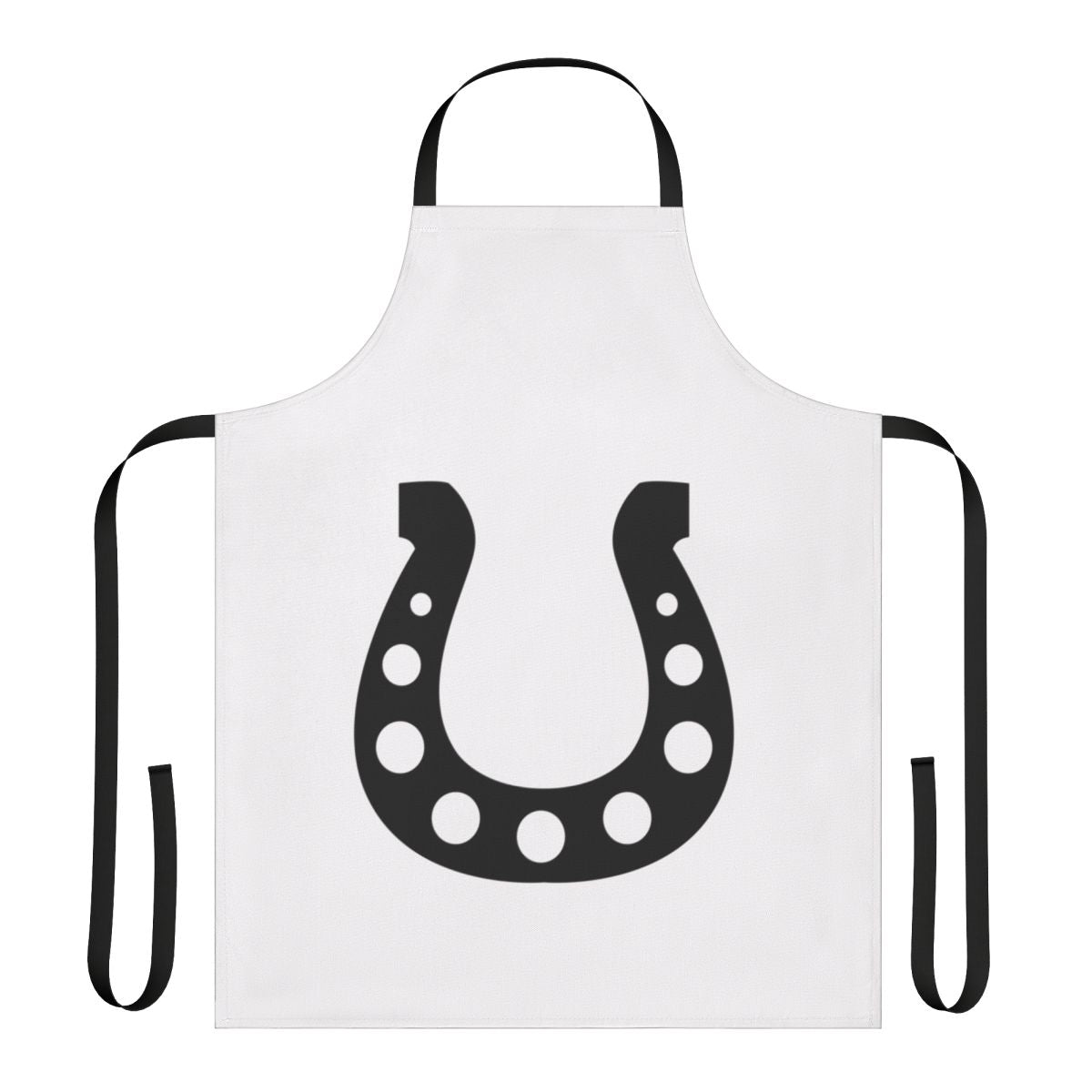 Fashionable horseshoe-patterned apron for cooking, crafting, and more