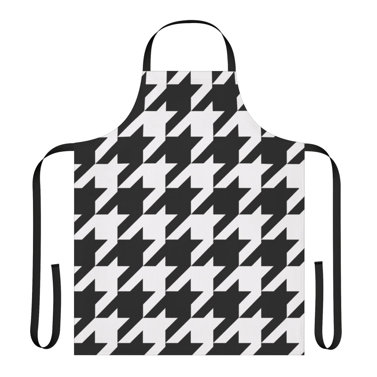 Houndstooth print apron with a classic, vintage-inspired design