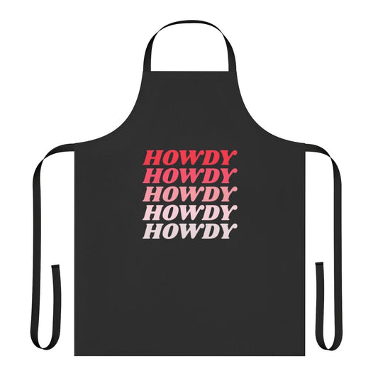 Howdy-themed apron with a western-inspired design