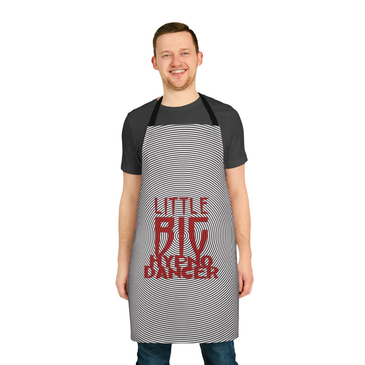 Stylish apron featuring the hypnotic dance moves and vibrant imagery of the Russian electro-pop group Little Big