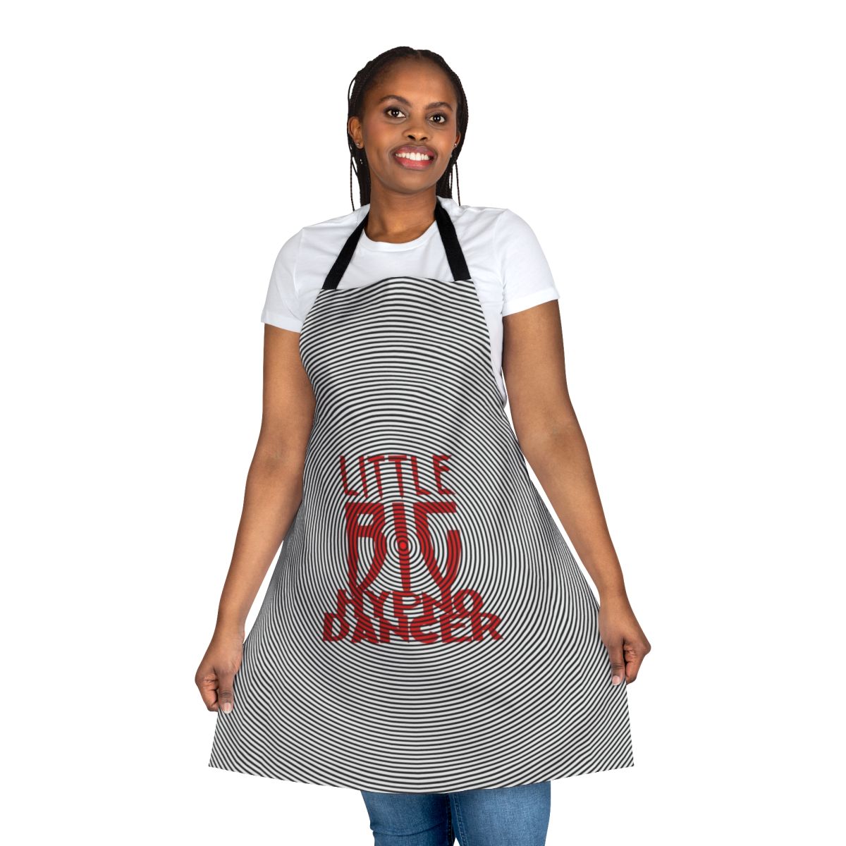 Stylish apron featuring the hypnotic dance moves and vibrant imagery of the Russian electro-pop group Little Big