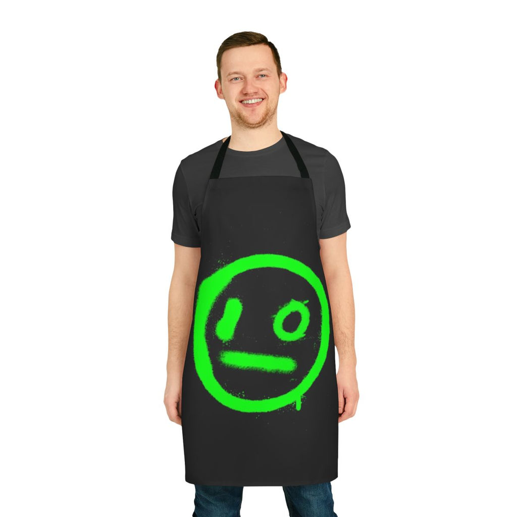 I/O Apron with techno, 444, and EDM design for festival fashion