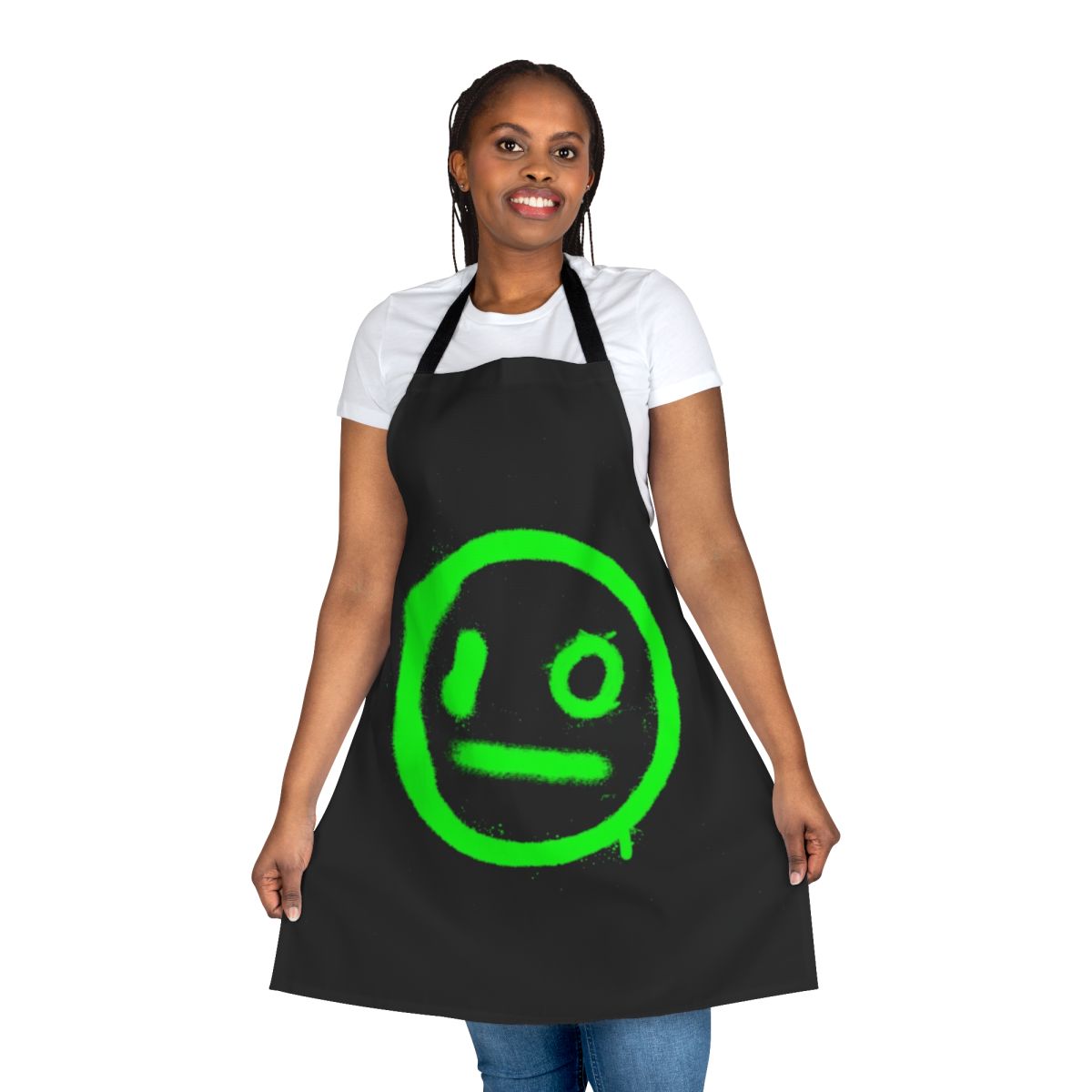 I/O Apron with techno, 444, and EDM design for festival fashion