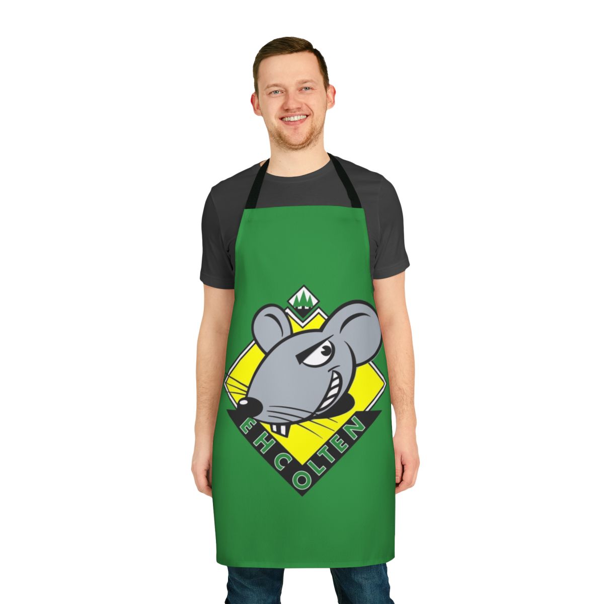 Apron featuring a hockey theme design for ice hockey enthusiasts