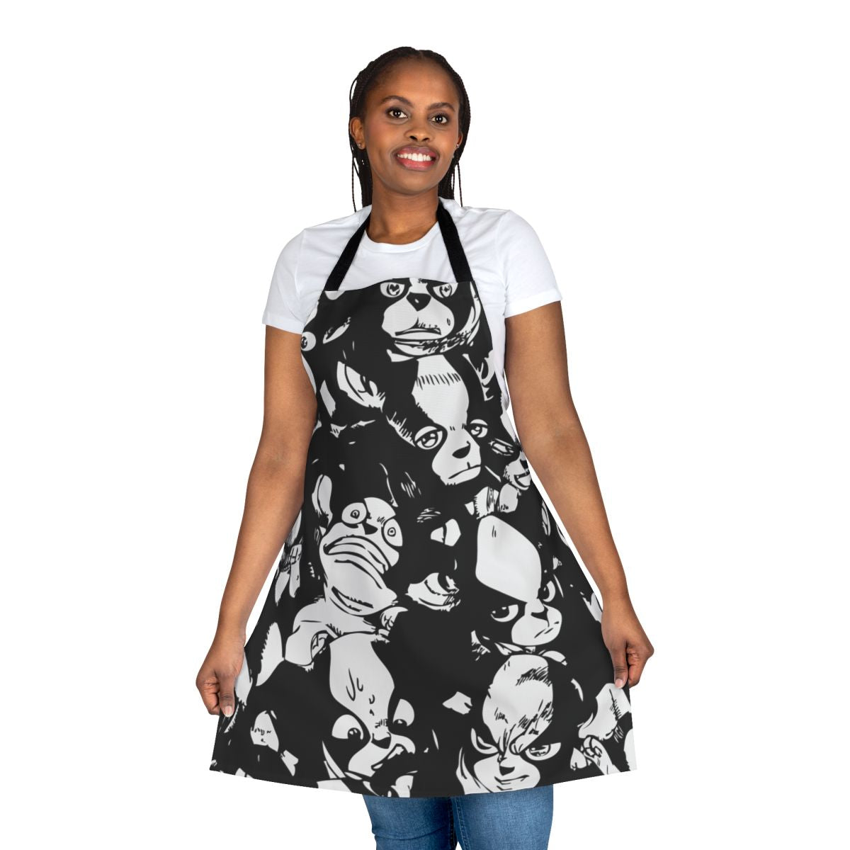 Iggy-themed apron with JoJo's Bizarre Adventure design