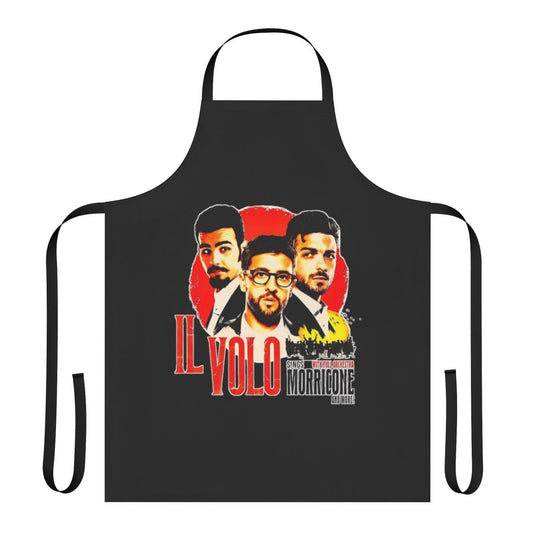An apron featuring the Il Volo band logo and design