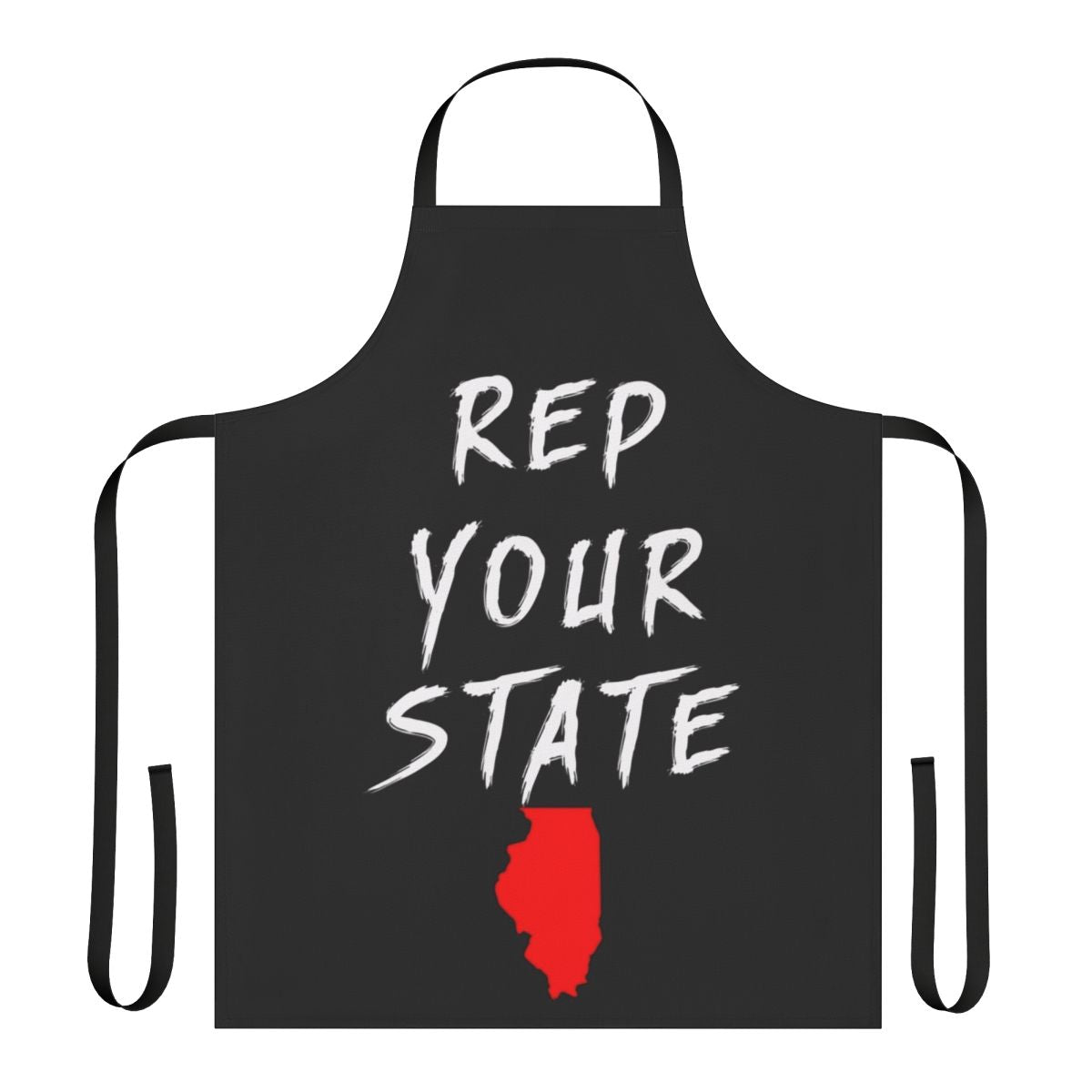 Illinois state pride apron with flag design