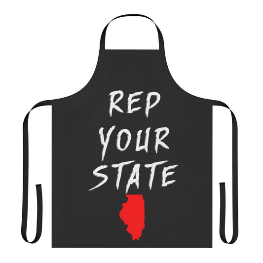 Illinois state pride apron with flag design