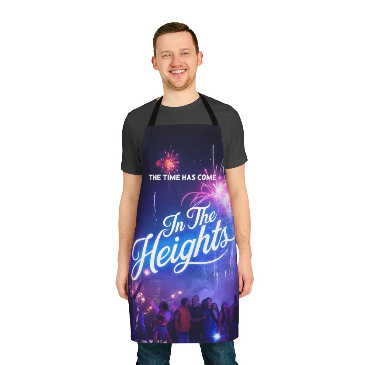 Apron featuring the title and imagery from the 2021 musical film "In The Heights"
