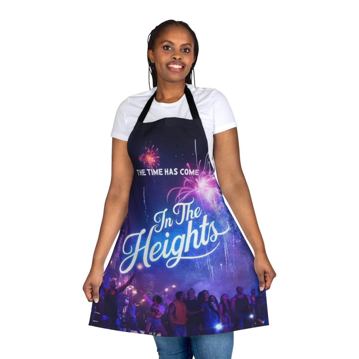 Apron featuring the title and imagery from the 2021 musical film "In The Heights"