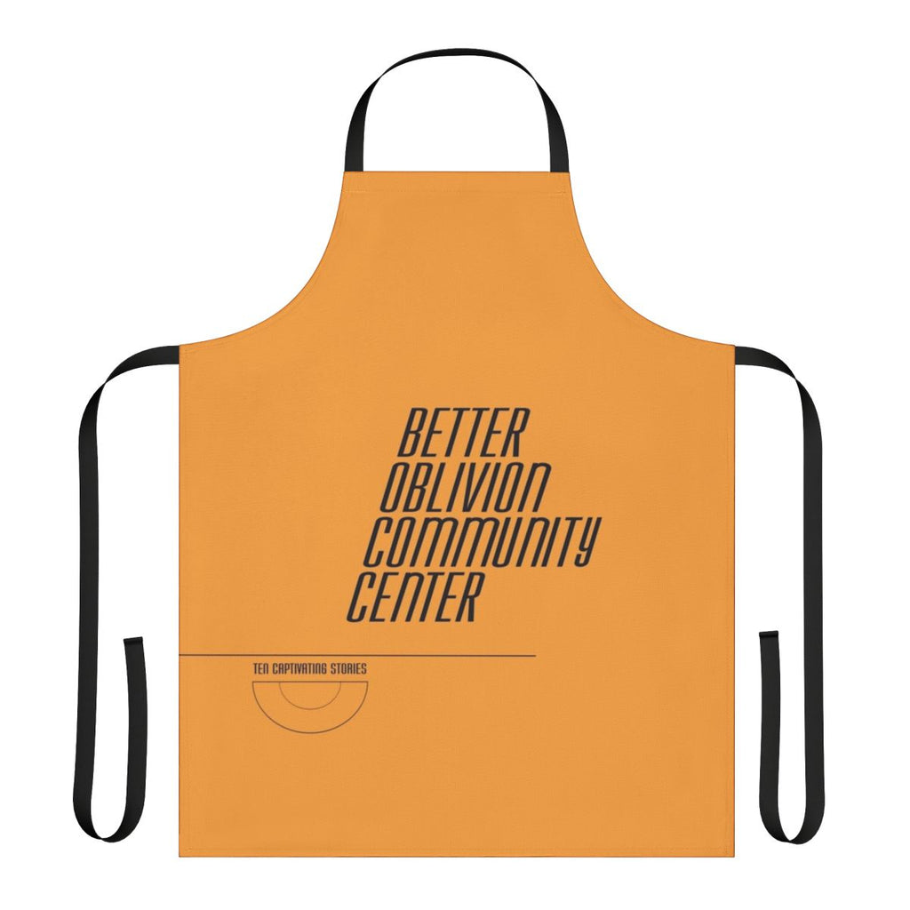 Stylish indie band inspired apron featuring the Better Oblivion Community Center logo