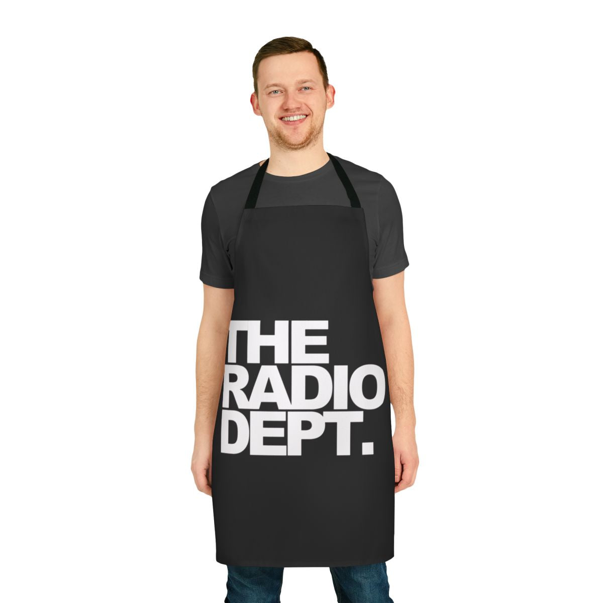 Durable and fashionable apron featuring the logo of indie music band The Radio Department