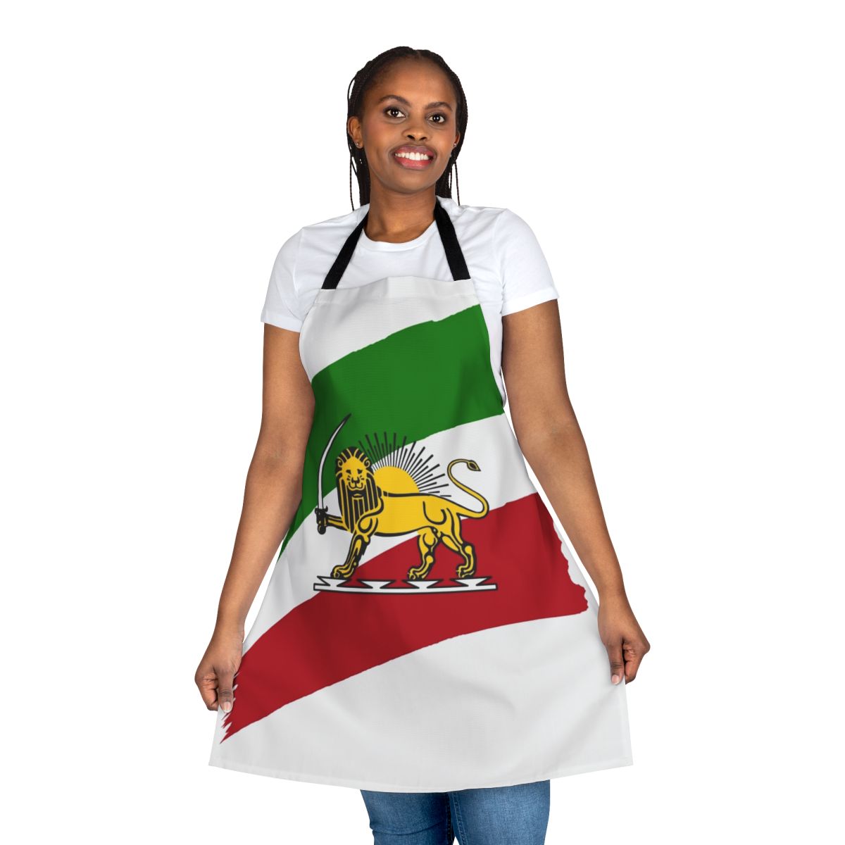 Apron featuring the flag of Iran and the iconic lion symbol