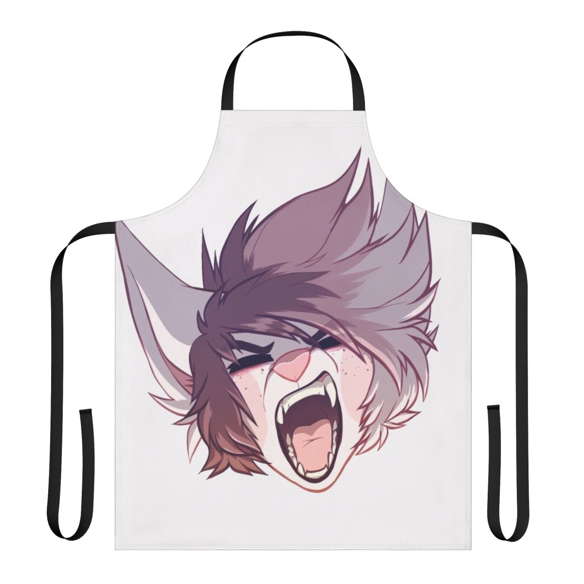 Iscream-themed apron with punk, emo, and furry style design