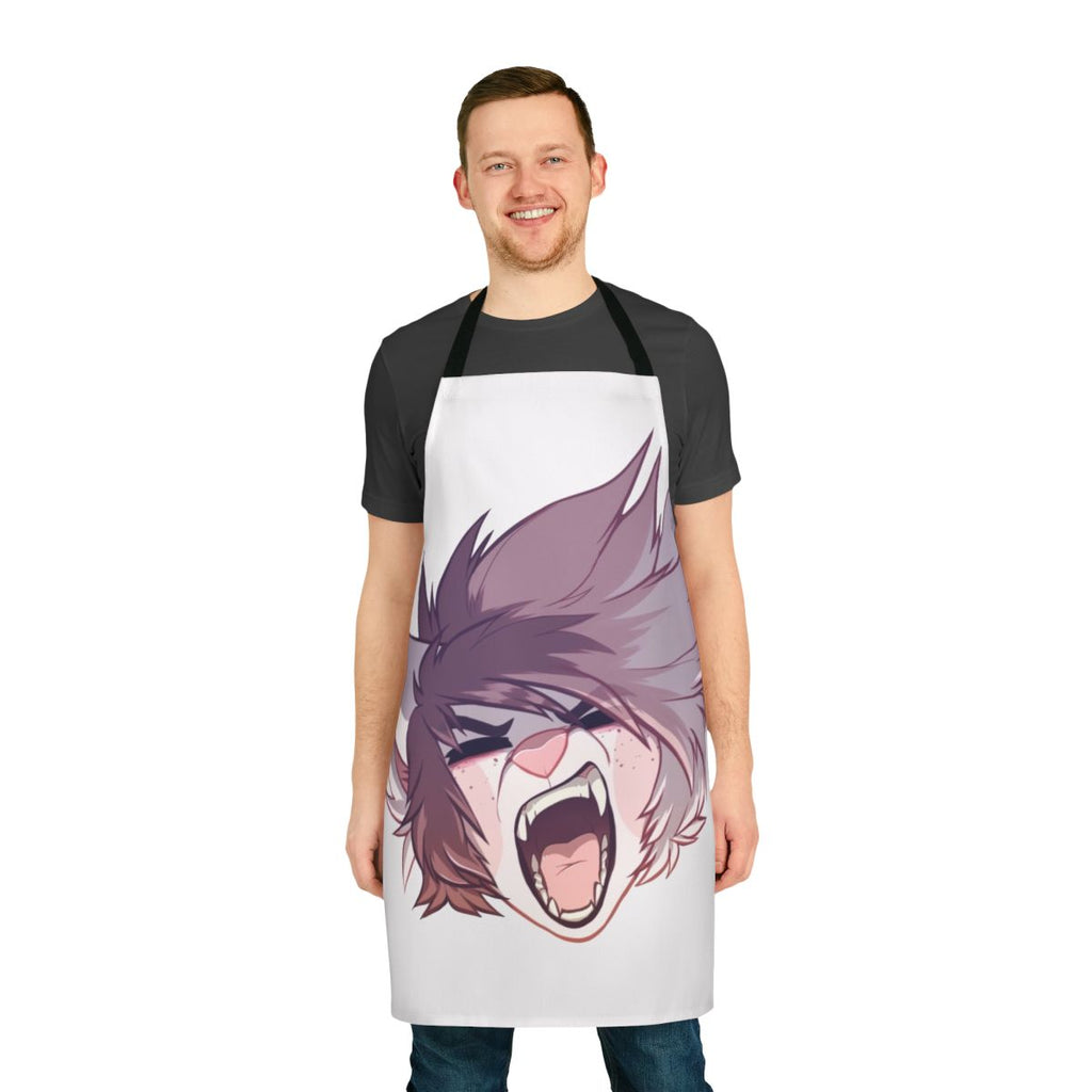 Iscream-themed apron with punk, emo, and furry style design