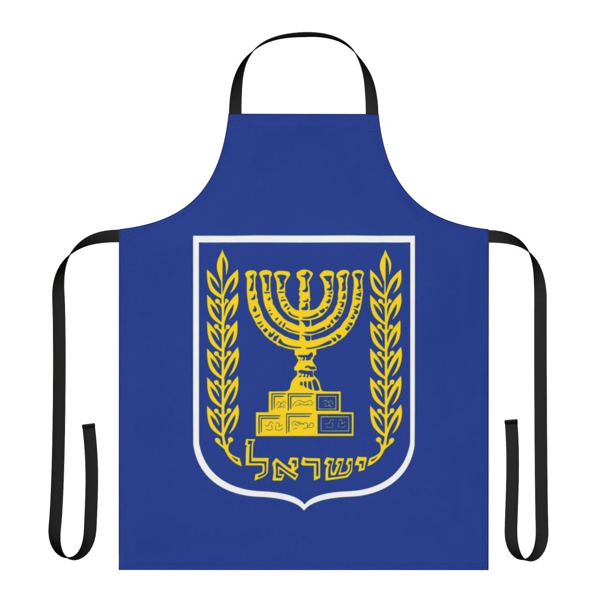 Apron featuring the iconic Israeli national emblem and coat of arms