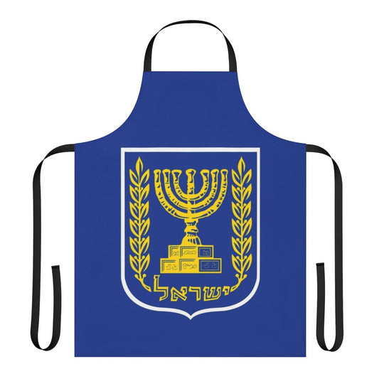 Apron featuring the iconic Israeli national emblem and coat of arms