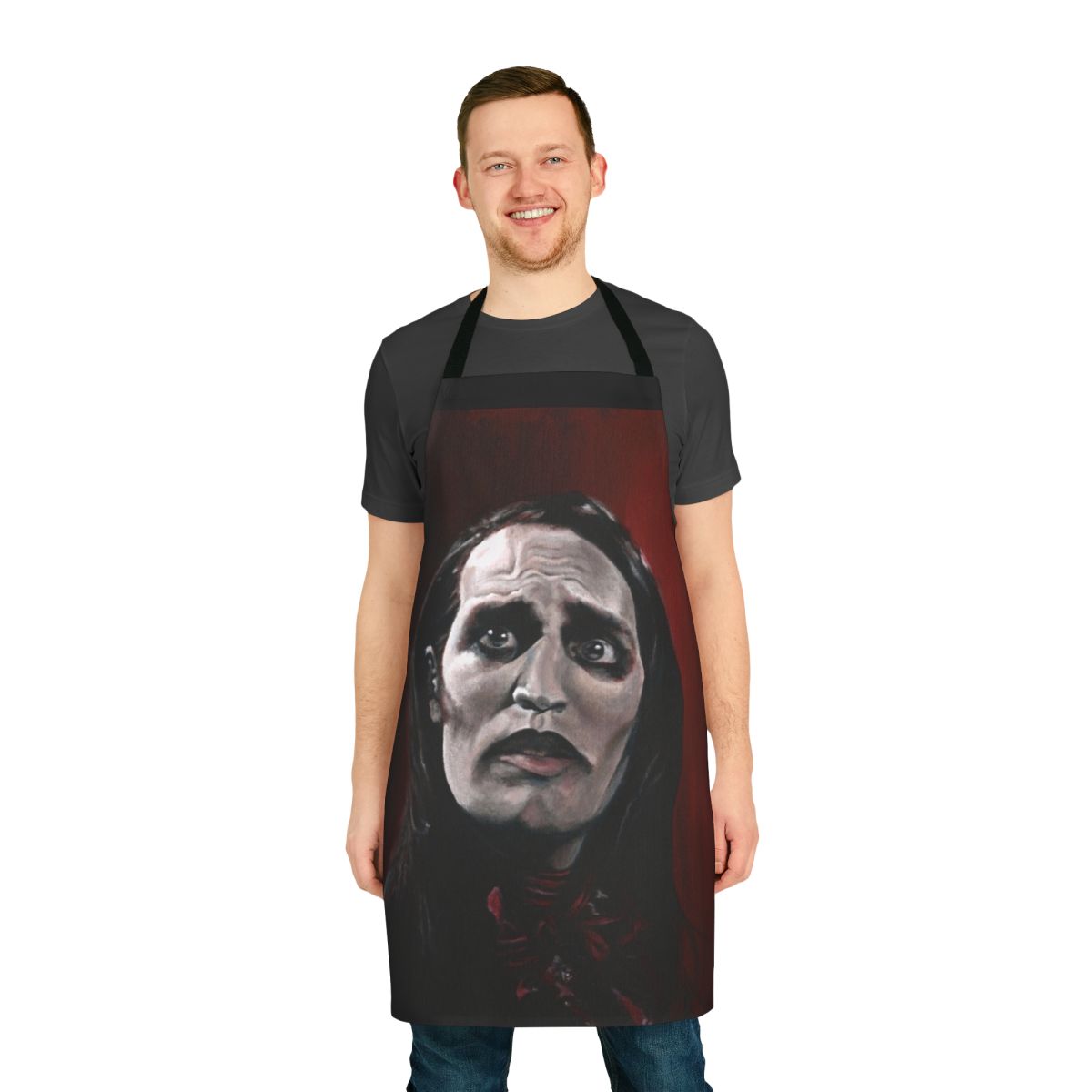It Crowd Noel Fielding Inspired Apron with Gothic and Vampire Designs