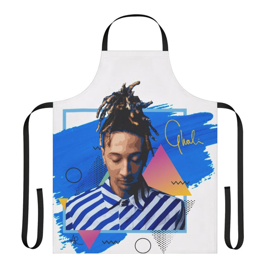 Stylish and high-quality Italian apron featuring Ghali's music and Italian vibes