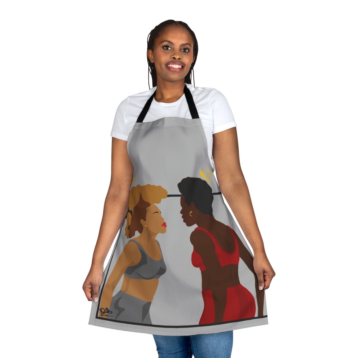 "It's All Good" stylish black apron for the kitchen or home