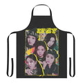 Colorful apron featuring Itzy-inspired graffiti design and logo