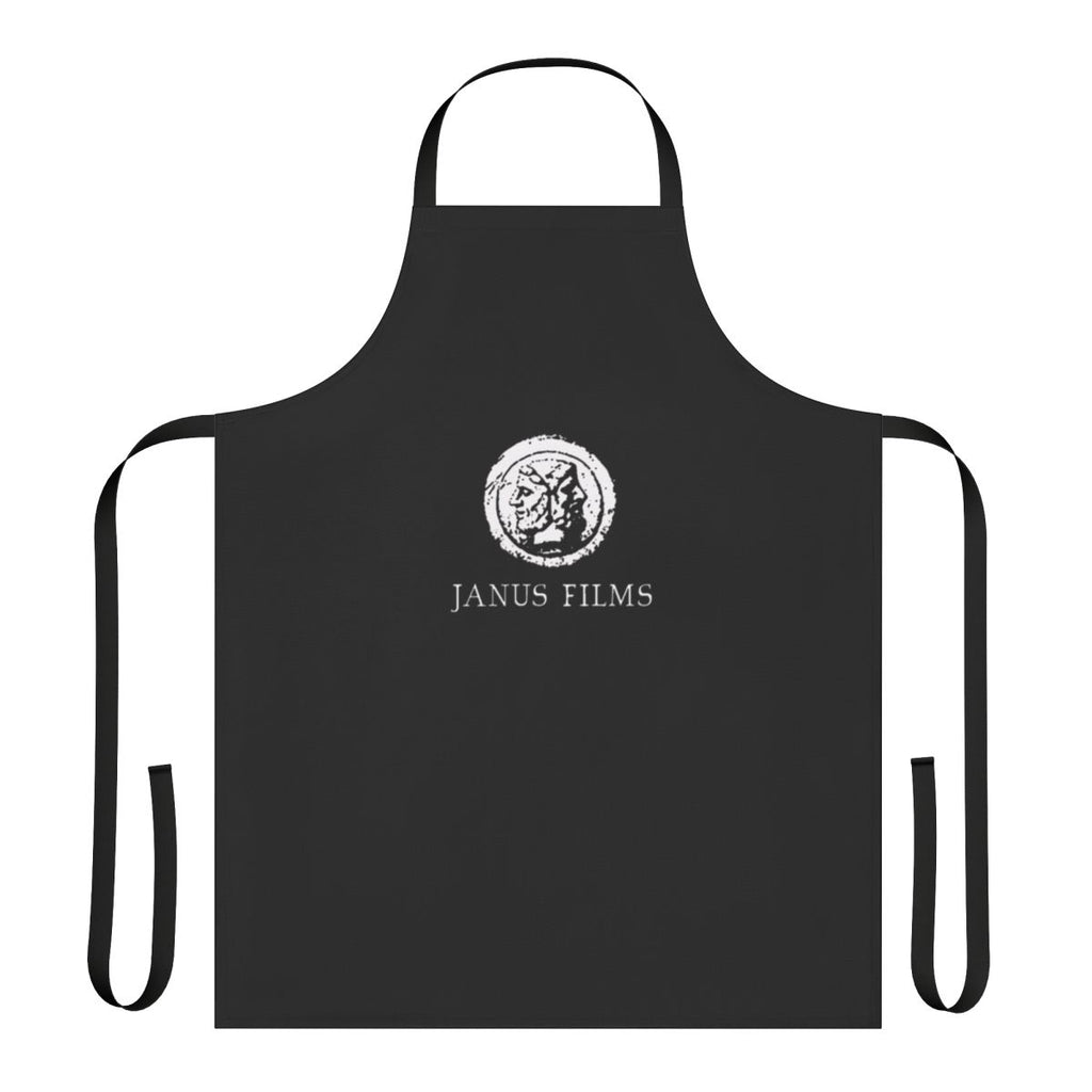 Janus Films inspired apron featuring the iconic Janus Films logo