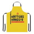 Dark steel-inspired apron with Japanese design elements