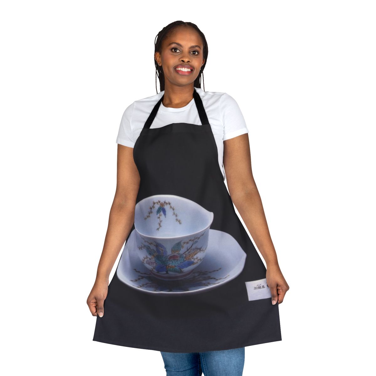 Ringgo Sheena-designed apron featuring the Kalk Samen Kuri No Hana album artwork