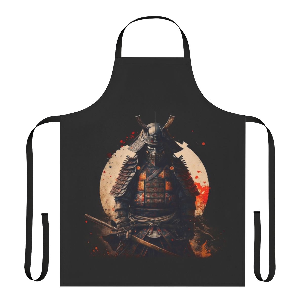 Samurai-inspired apron with minimalist Japanese design for home, kitchen, or martial arts use
