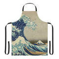 Apron featuring the famous Kanagawa Wave Japanese artwork design
