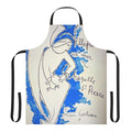 Jean Cocteau-inspired apron featuring the artist's iconic artwork and designs