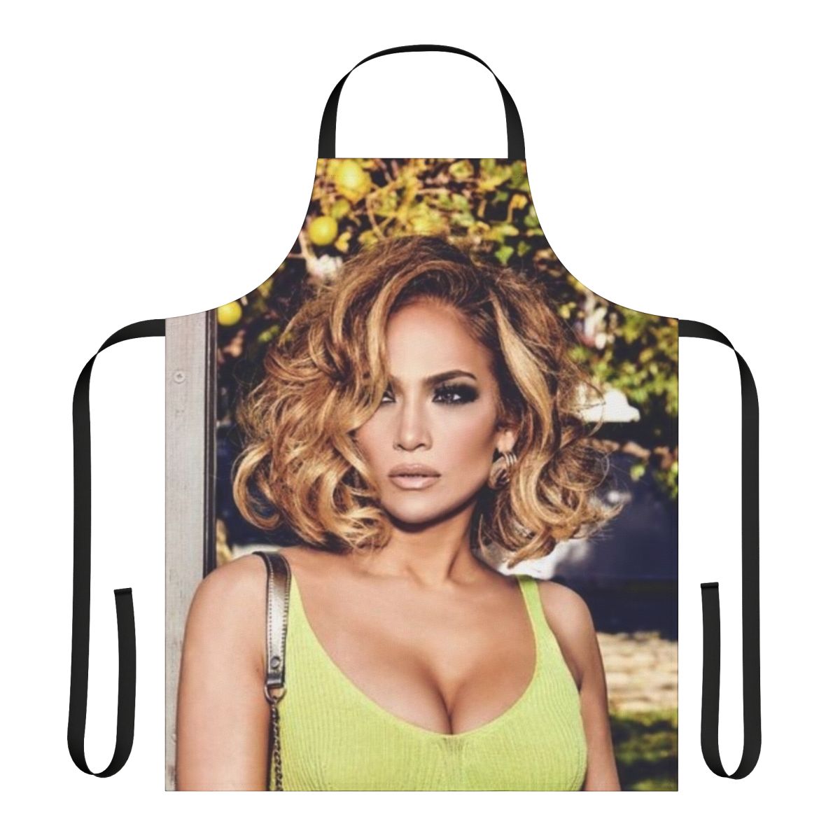 Jennifer Lopez-inspired apron with a sleek, modern design for the kitchen