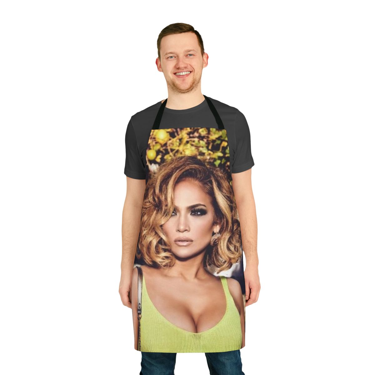 Jennifer Lopez-inspired apron with a sleek, modern design for the kitchen