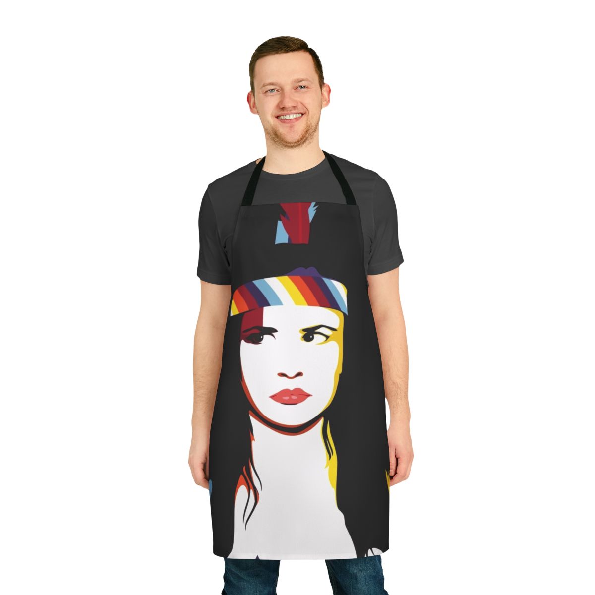 Juliette Lewis-inspired cooking apron featuring her iconic looks and film roles
