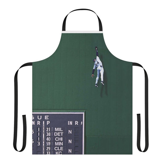 A navy blue junior-sized apron with the iconic Griffey Jr. logo and Seattle Mariners colors.