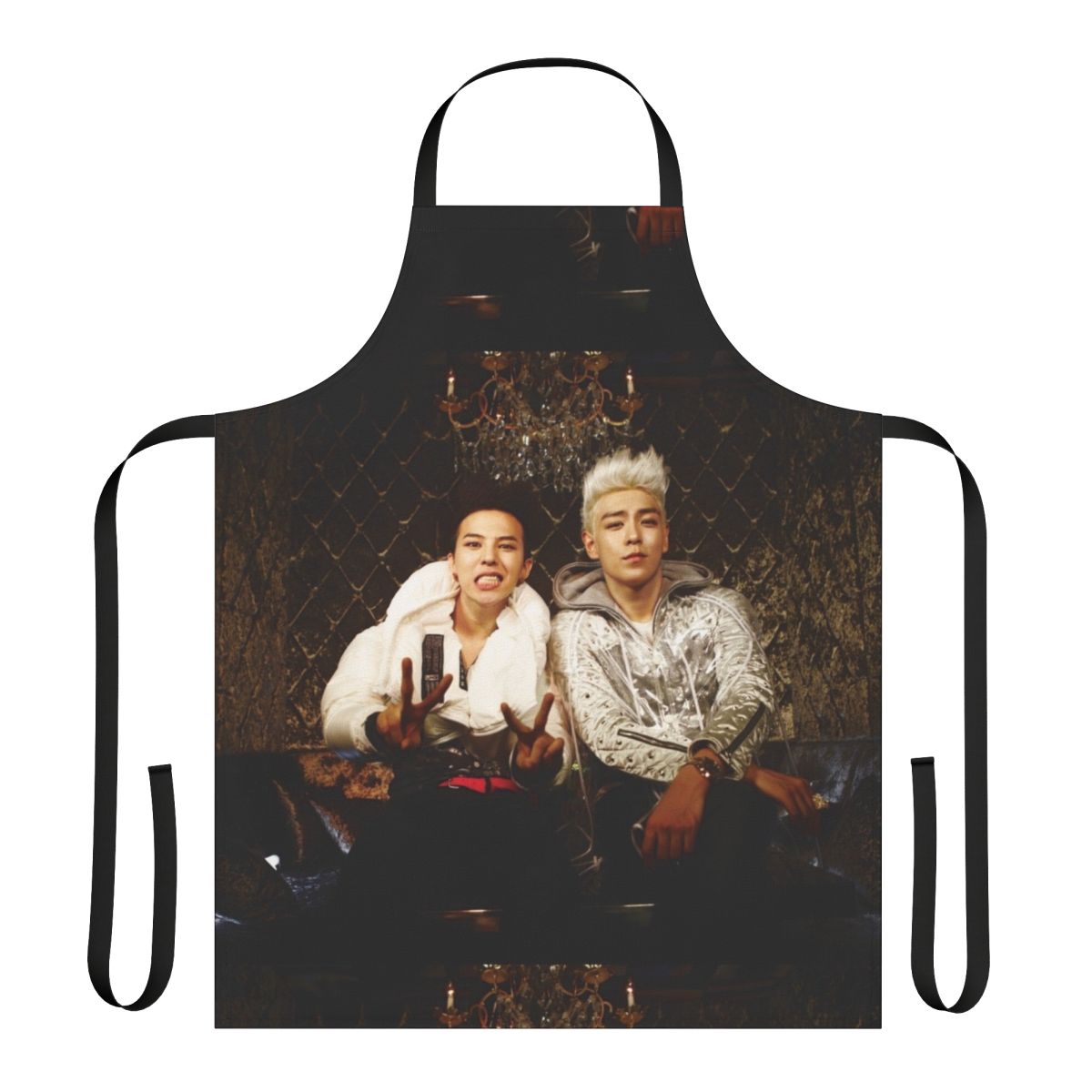 Stylish K-pop inspired apron with Bigbang and G-Dragon design