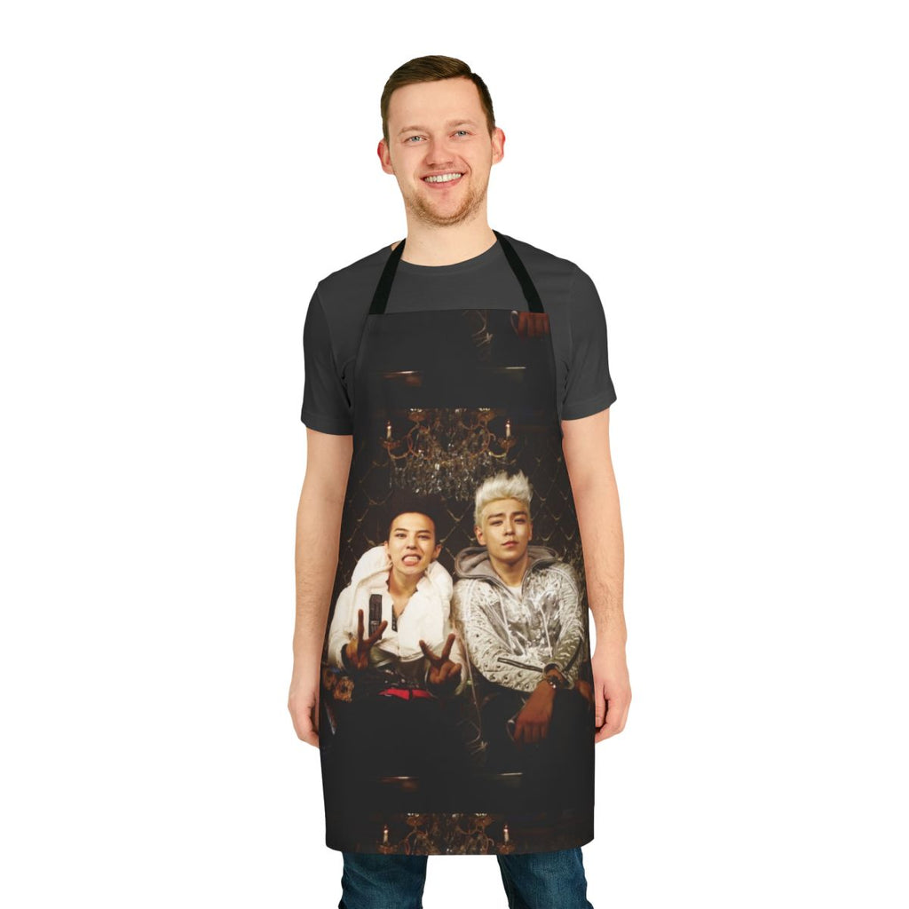 Stylish K-pop inspired apron with Bigbang and G-Dragon design