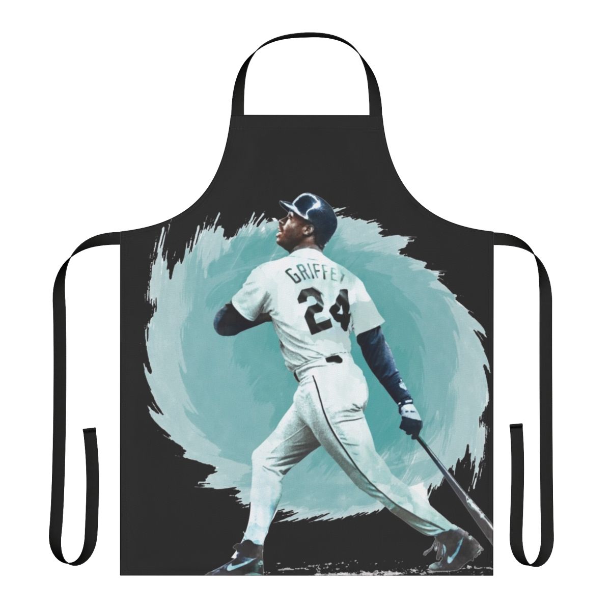 Stylish baseball-themed apron featuring the iconic image of Ken Griffey Jr.