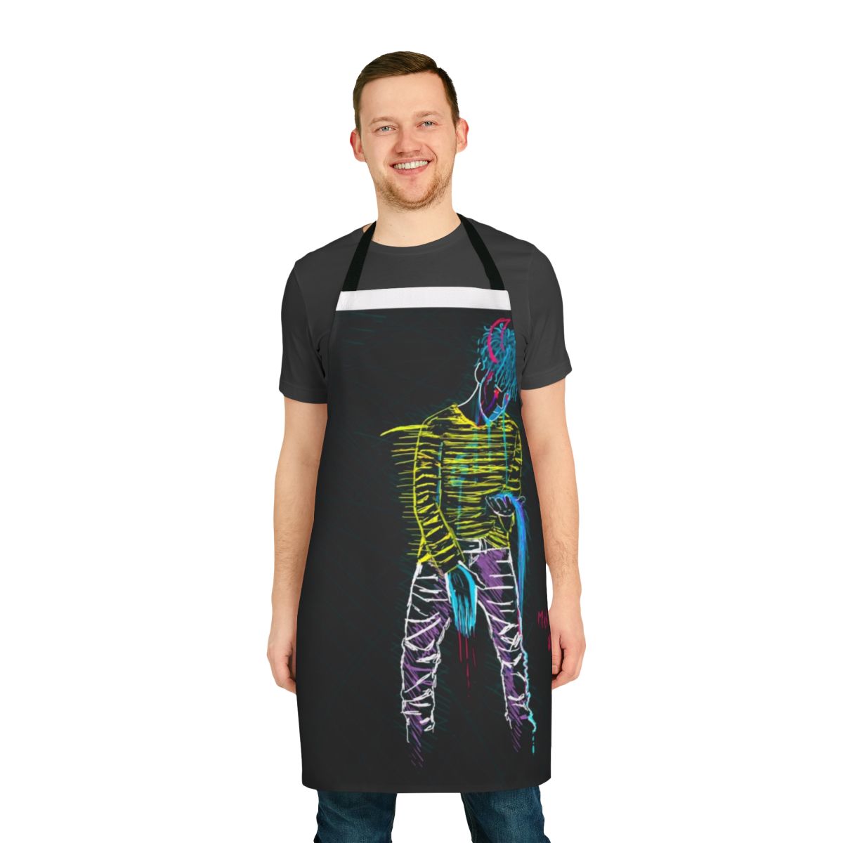 Kidd Keo-inspired kitchen apron with a sleek design